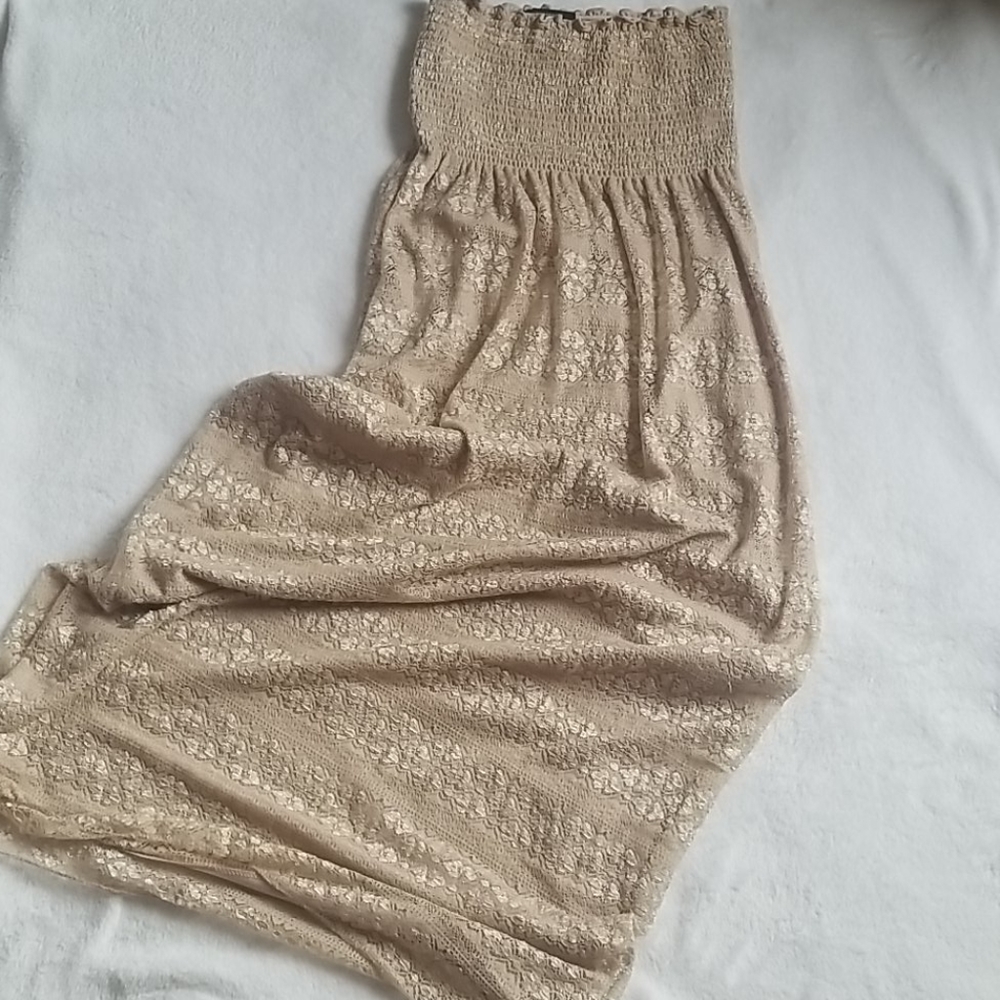 Espresso lace maxi dress